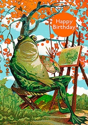 Frog Artist Birthday Card