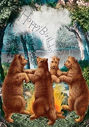 Dancing Bears Birthday Card