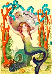 Birthday Mermaid Greeting Card