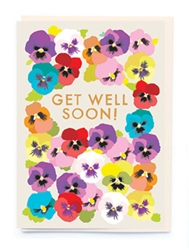 Get Well Pansies Card