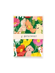 Flowers and Puppies Blank Notecard Set