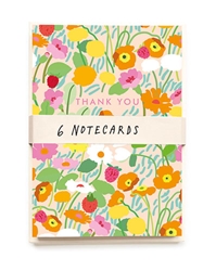 Berry and Flowers Thank You Notecard Set