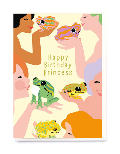 Frog Princess Birthday Card