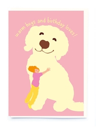 Birthday Dogs Hugs Greeting Card