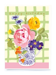 Birthday Vase Greeting Card