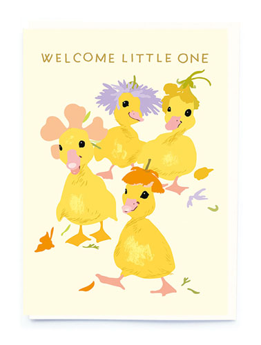 Ducklings Baby Card