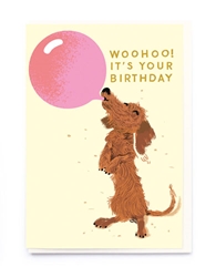 Bubblegum Dog Birthday Card