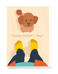 Happy Poodle Fathers Day Card