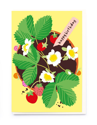 Strawberry Plant Birthday Card