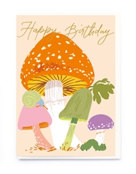 Mushrooms Birthday Card