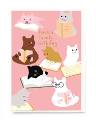 Birthday Cats Greeting Card