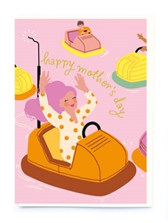 Bumper Cars Mothers Day Card