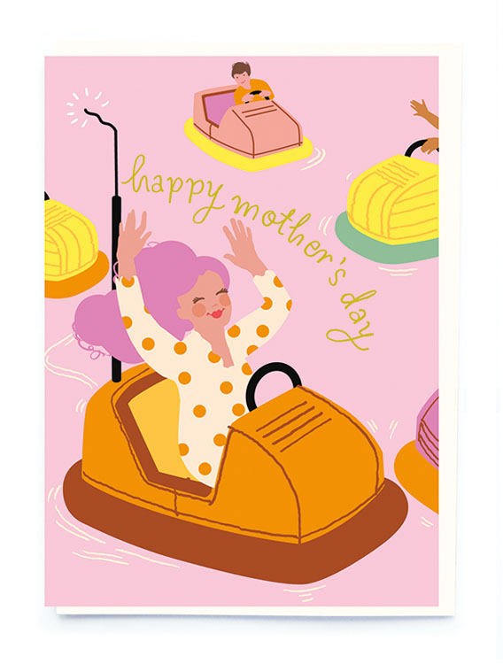 Bumper Cars Mother's Day Card