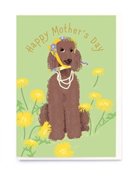 Fancy Poodle Mothers Day Card