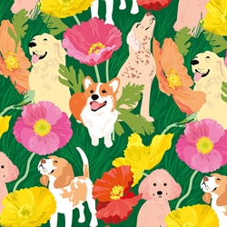 Flower Pups Sheet Wrap