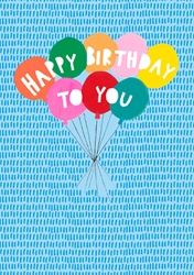 Birthday Balloons Greeting Card