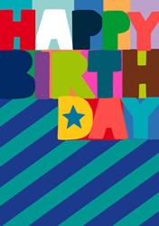 Bold Stripes Birthday Card