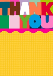 Color Blocks Thank You Card