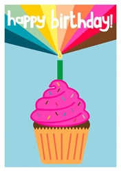 Cupcake Rays Birthday Card