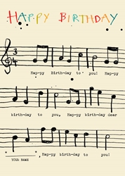 Birthday Song Greeting Card