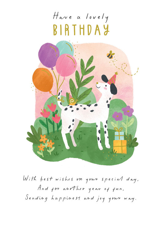 Dog Happiness Birthday Card