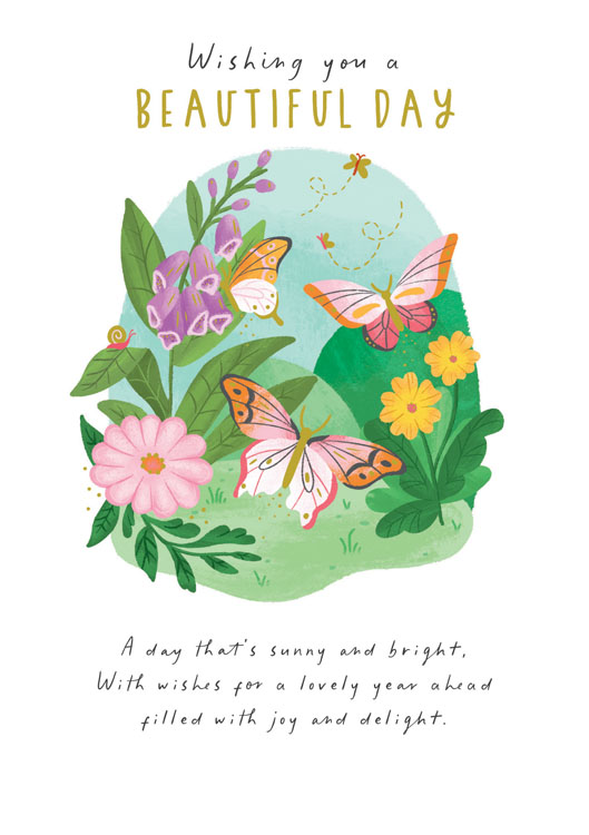 Butterfly Delight Birthday Card