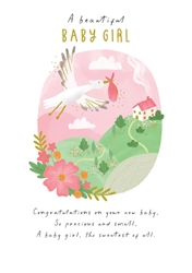 Beautiful Baby Girl Card