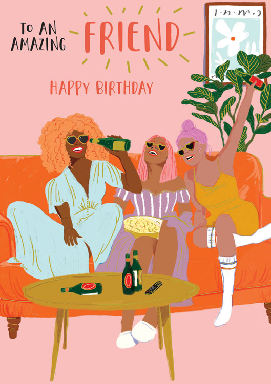 Girls Night In Birthday Card