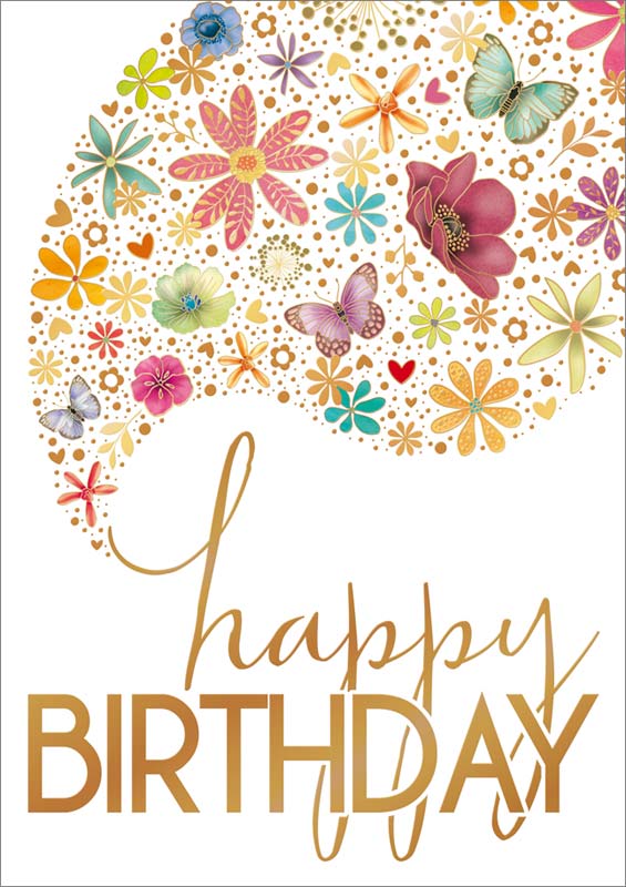 Text Birthday Cards : 'happy Birthday' Bold Text Card By Hole In My ...