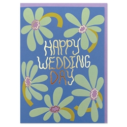 Happy Wedding Day Flower Card