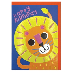 Happy Lion Birthday Card