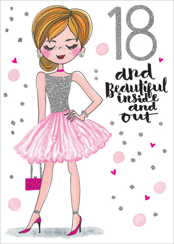 Rachel Ellen Designs - Olivia 18 - Birthday Card #VEN012