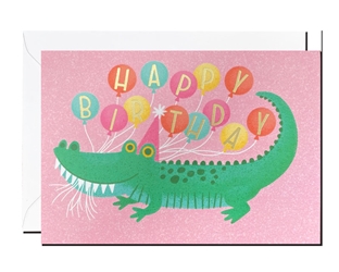 Birthday Alligator Greeting Card