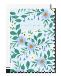 Sympathy Blue Flowers Greeting Card