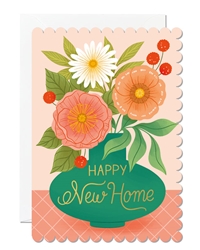 New Home Vase Greeting Card