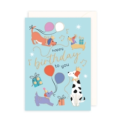 Birthday Dogs Greeting Card