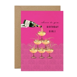 Birthday Champagne Greeting Card