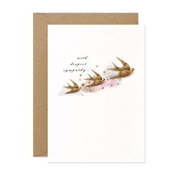 Sympathy Sparrows Greeting Card