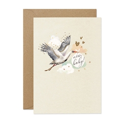 New Baby Stork Greeting Card