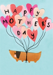 Dog Balloons Mothers Day Card