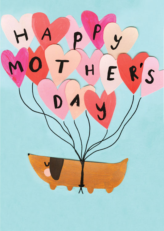 Dog Balloons Mother's Day Card