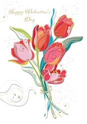 Tulips Valentines Day Card