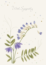 Purple Flowers Sympathy Card