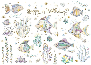 Fancy Fish Birthday Card