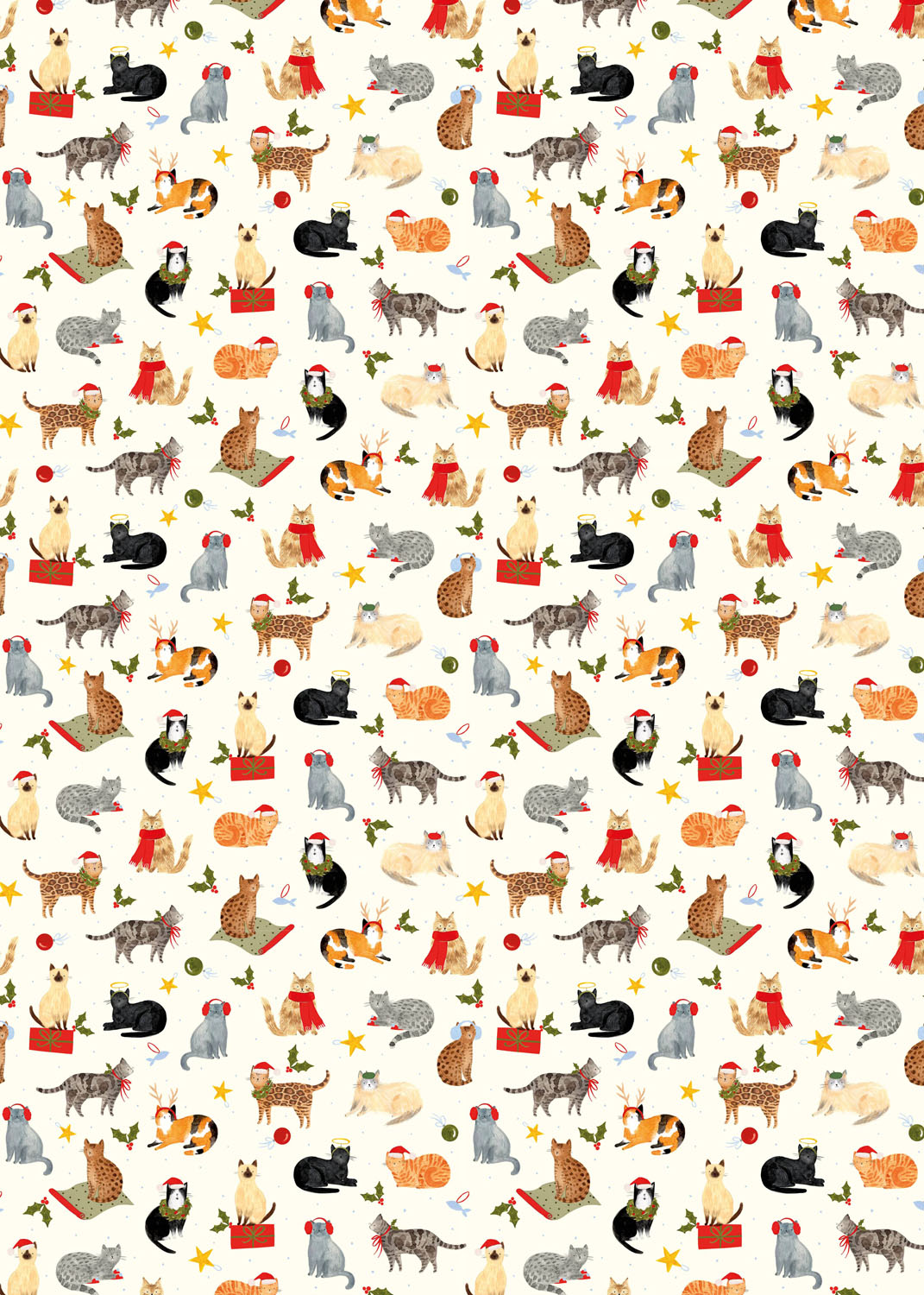 Christmas Cats Sheet Wrap