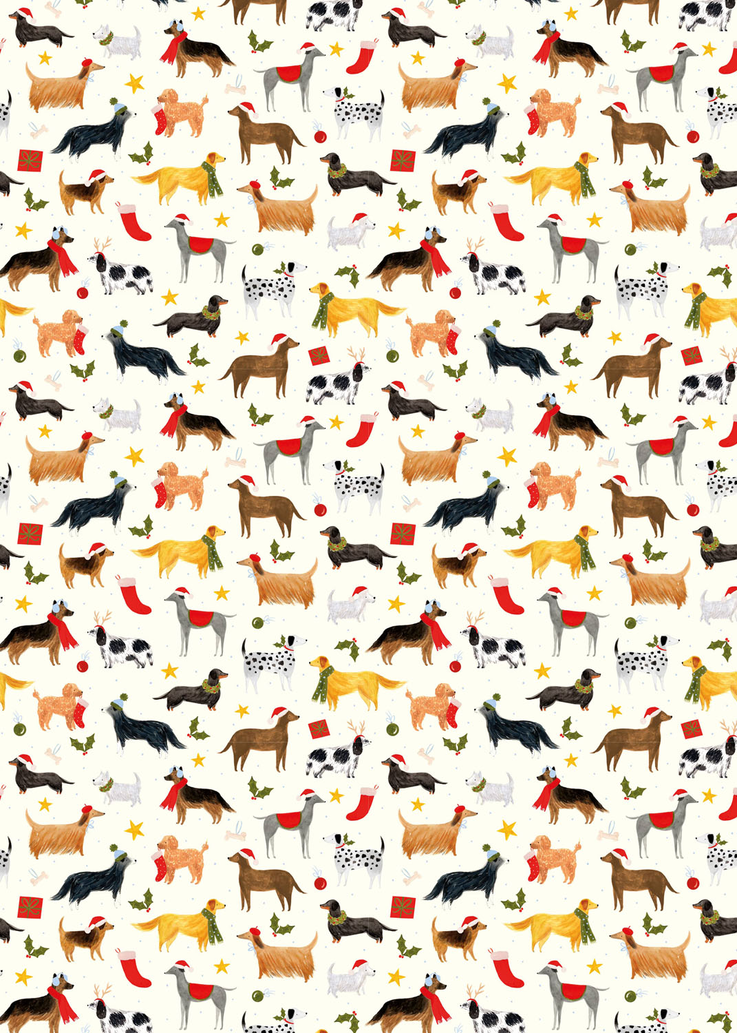 Christmas Dogs Sheet Wrap