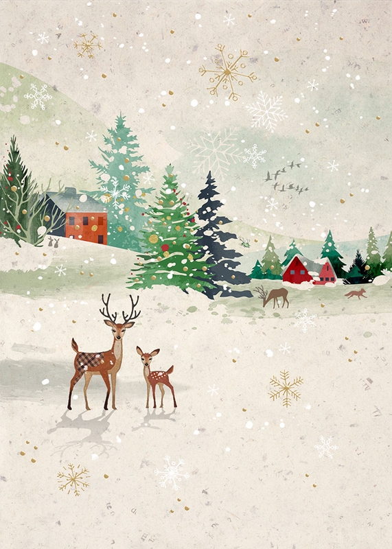 Deerscape Greeting Card