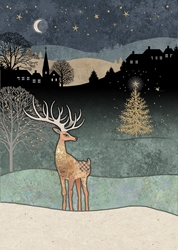 Snow Stag Greeting Card