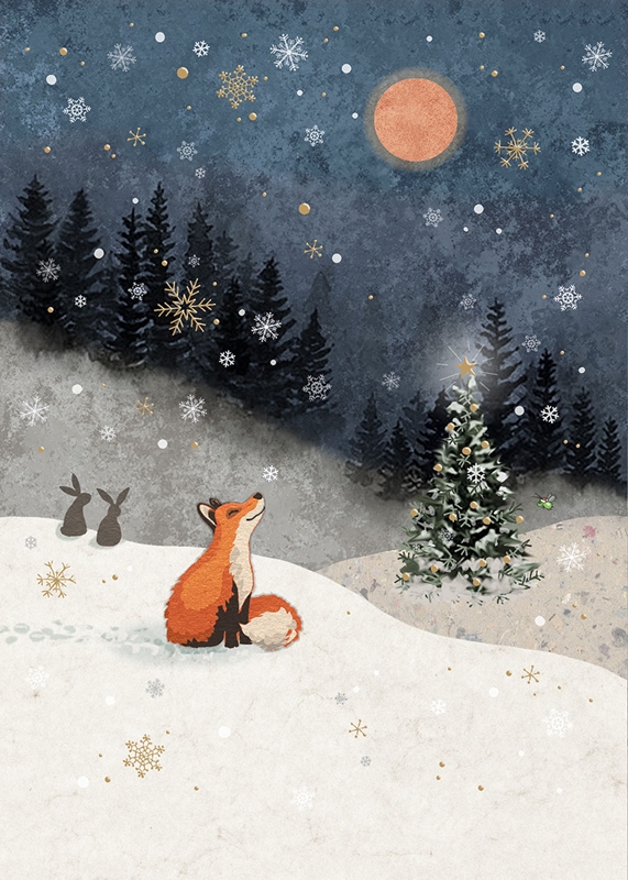 Snow Fox Greeting Card