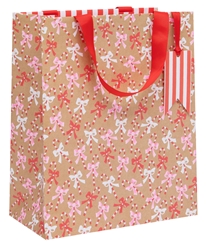Candy Cane Bows Large Gift Bag